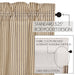 Sawyer Mill Charcoal Ticking Stripe Panel Set of 2 84x40