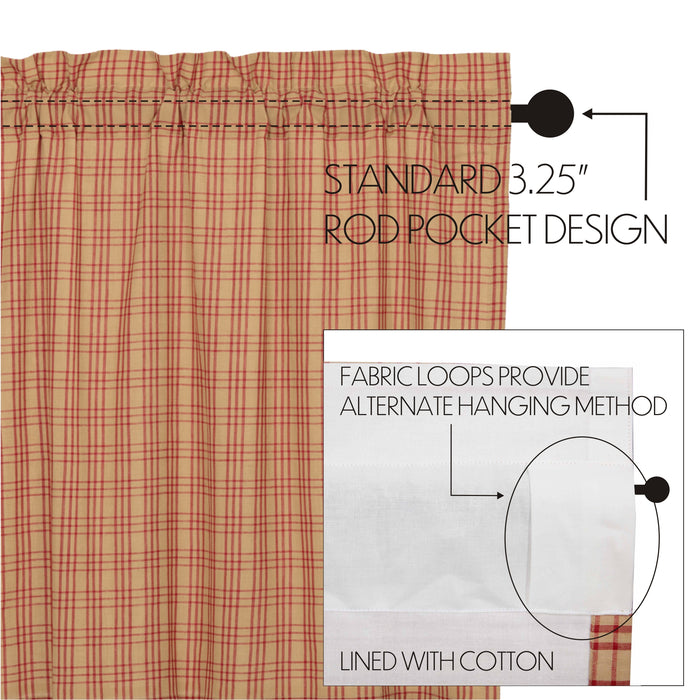 Sawyer Mill Red Plaid Balloon Valance 15x60