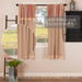 Sawyer Mill Red Chambray Solid Short Panel with Attached Patchwork Valance Set of 2 63x36