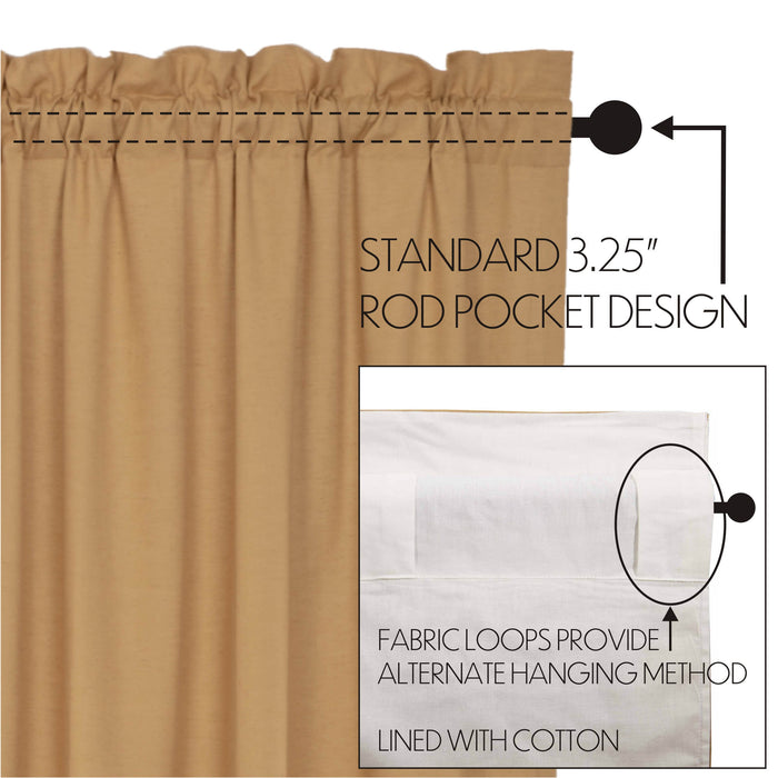 Simple Life Flax Khaki Panel Set of 2 84x40