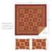 Ninepatch Star Queen Quilt Set; 1-Quilt 90Wx90L w/2 Shams 21x27