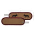 Cumberland Stenciled Moose Jute Runner Oval 8x24