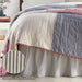 Hatteras Seersucker Blue Ticking Stripe Twin Bed Skirt 39x76x16