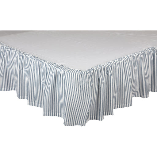 Sawyer Mill Blue Ticking Stripe Twin Bed Skirt 39x76x16