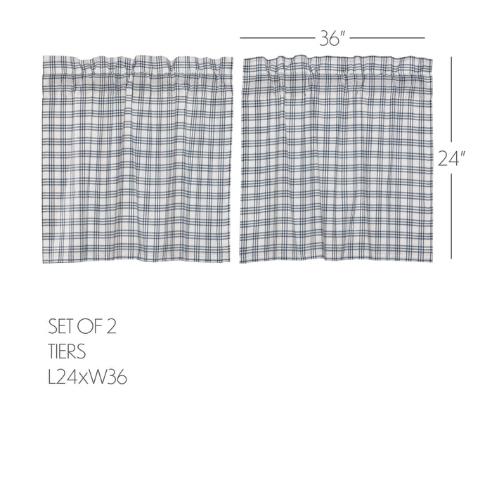 Sawyer Mill Blue Plaid Tier Set of 2 L24xW36