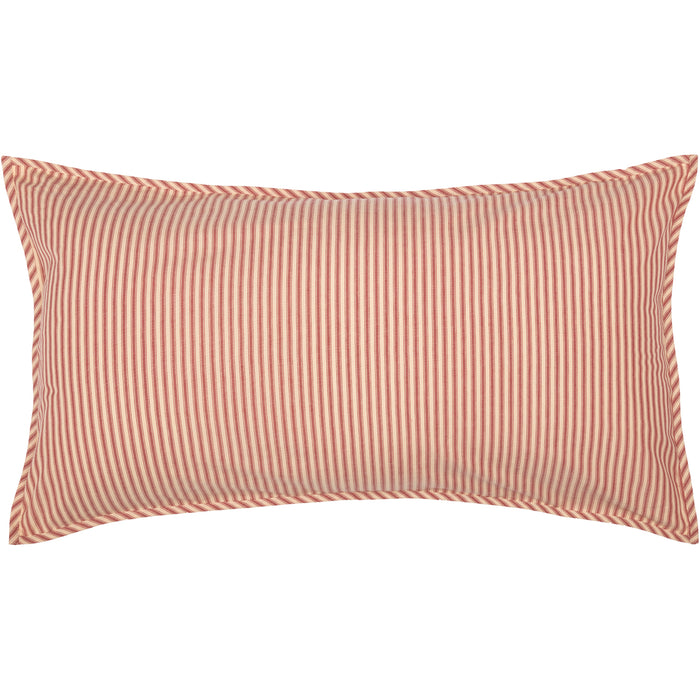 Sawyer Mill Red Ticking Stripe King Sham 21x37