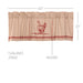 Sawyer Mill Red Chicken Valance Pleated 20x60