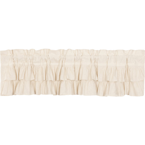 Simple Life Flax Natural Ruffled Valance 16x72