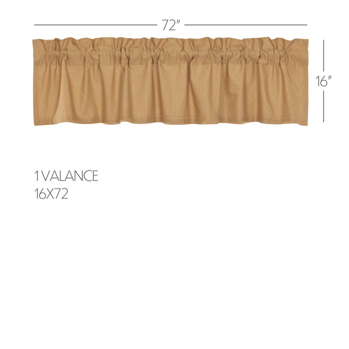 Simple Life Flax Khaki Valance 16x72