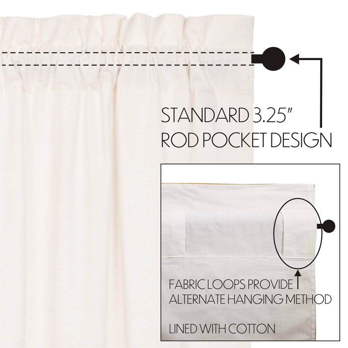 Simple Life Flax Antique White Ruffled Valance 16x72