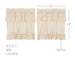 Muslin Ruffled Unbleached Natural Tier Set of 2 L24xW36