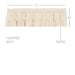 Muslin Ruffled Unbleached Natural Valance 16x72