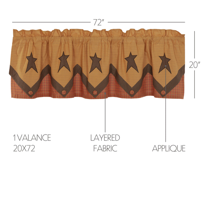 Stratton Primitive Star Valance Layered 20x72