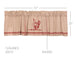 Sawyer Mill Red Chicken Valance Pleated 20x72