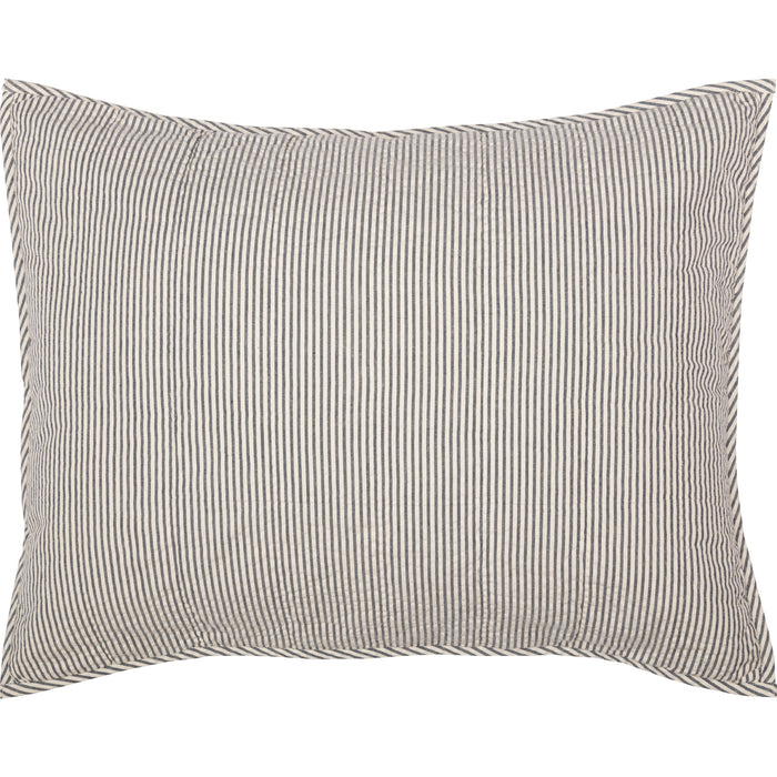 Hatteras Seersucker Blue Ticking Stripe Standard Sham 21x27