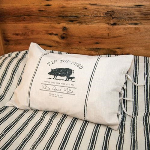 Tip Top Feed Farmhouse Stripe Queen Pillow Sham