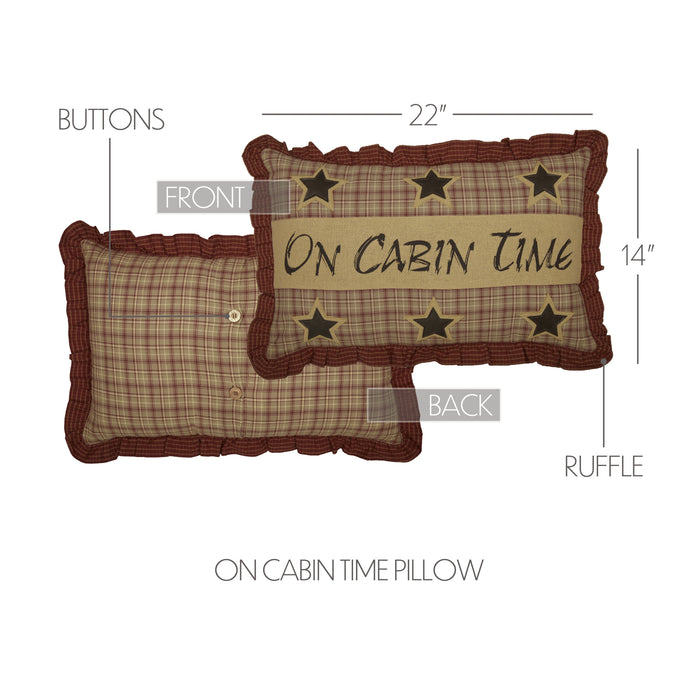 Dawson Star On Cabin Time Pillow 14x22