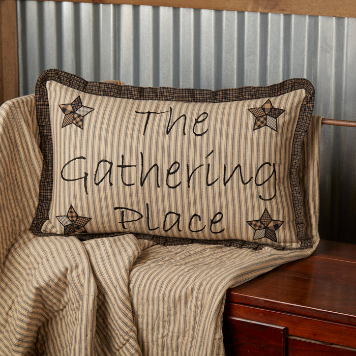 Farmhouse Star Gathering Place Pillow 14x22