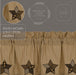 Farmhouse Star Applique Valance 16x60