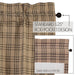 Sawyer Mill Charcoal Plaid Prairie Long Panel Curtain Set of 2 84x36x18