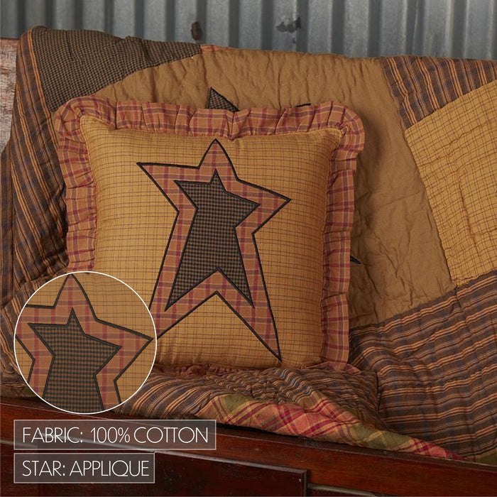 Stratton Applique Star Pillow 12x12