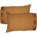 Stratton Standard Pillow Case w/Applique Star Set of 2 21x30