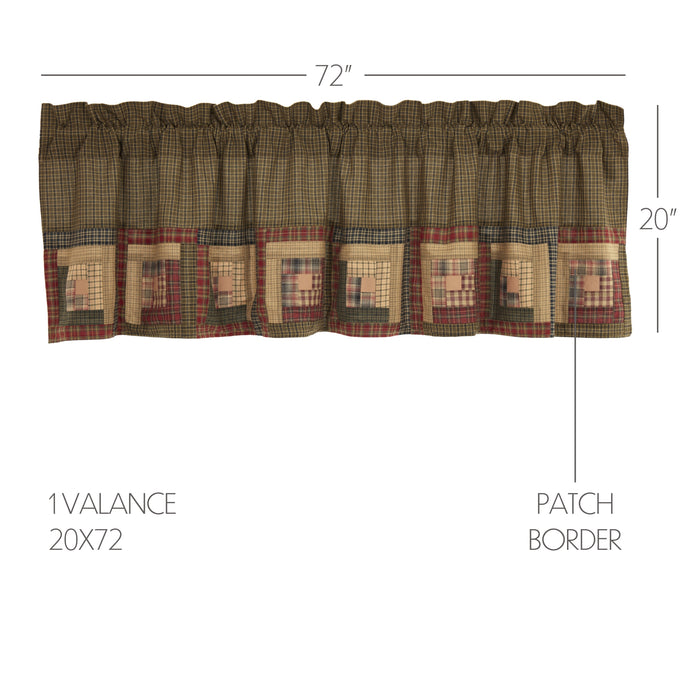 Tea Cabin Valance Log Cabin Block Border 20x72