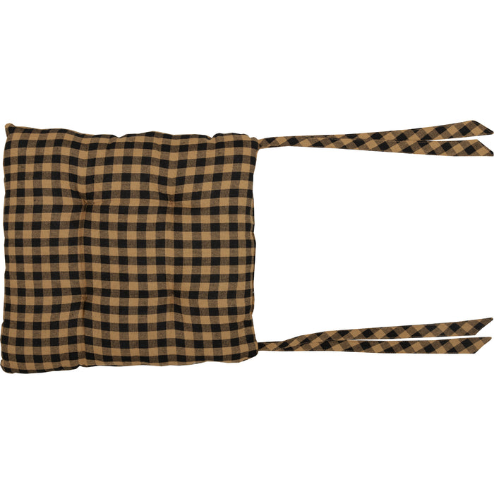 Black Check Chair Pad