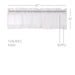 White Ruffled Sheer Valance 16x60