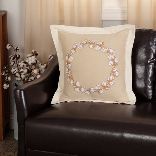 Ashmont Cotton Wreath Pillow 18x18