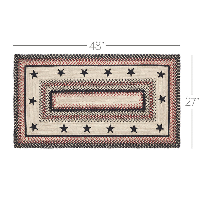 Colonial Star Jute Rug Rect w/ Pad 27x48