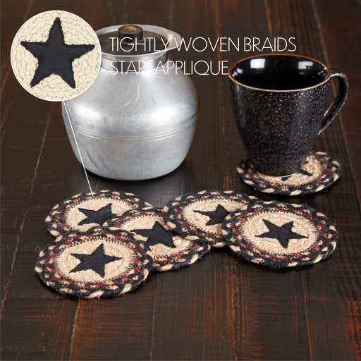 Colonial Star Jute Coaster Set of 6