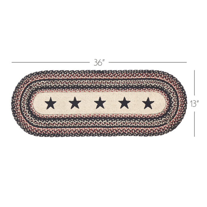 Colonial Star Jute Oval Runner 13x36