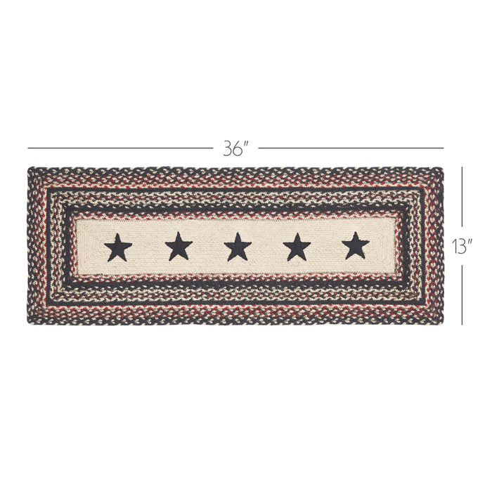 Colonial Star Jute Rect Runner 13x36