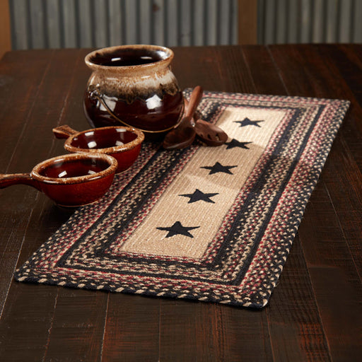 Colonial Star Jute Rect Runner 13x36