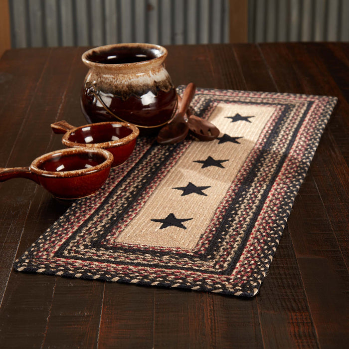 Colonial Star Jute Rect Runner 13x36