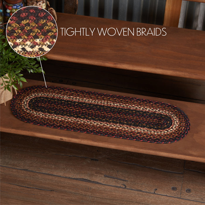 Beckham Jute Stair Tread Oval Latex 8.5x27