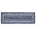 Great Falls Blue Jute Stair Tread Rect Latex 8.5x27