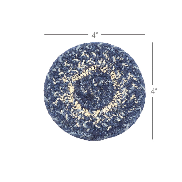 Great Falls Blue Jute Coaster Set of 6