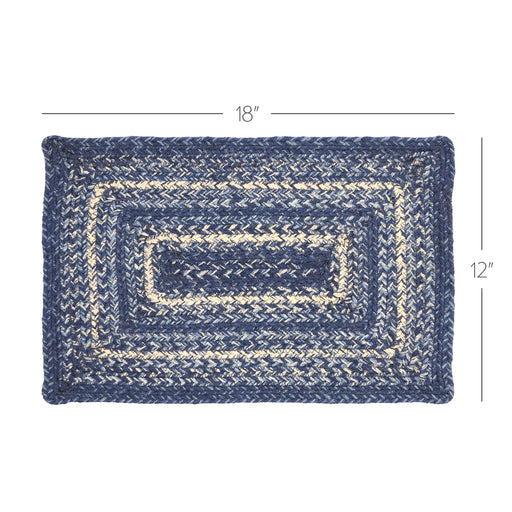 Great Falls Blue Jute Rect Placemat 12x18