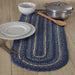 Great Falls Blue Jute Oval Runner 13x36