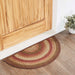 Ginger Spice Jute Rug Half Circle w/ Pad 16.5x33