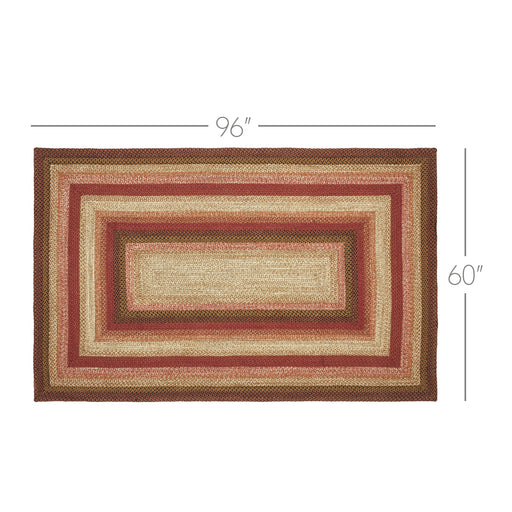 Ginger Spice Jute Rug Rect w/ Pad 60x96