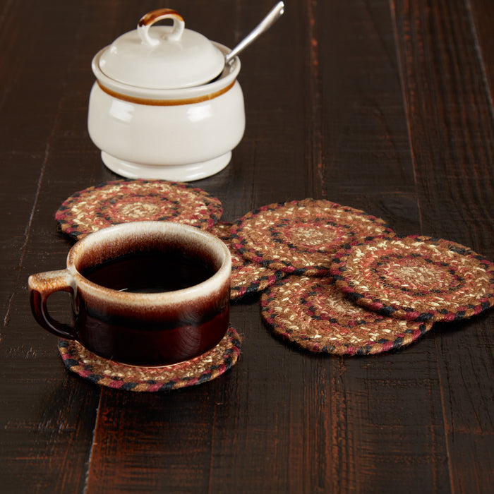 Ginger Spice Jute Coaster Set of 6