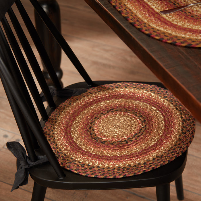 Ginger Spice Jute Chair Pad 15 inch Diameter