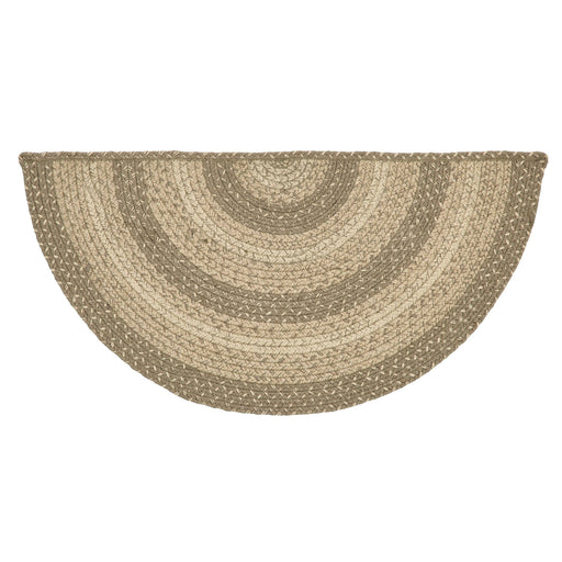 Cobblestone Jute Rug Half Circle w/ Pad 16.5x33