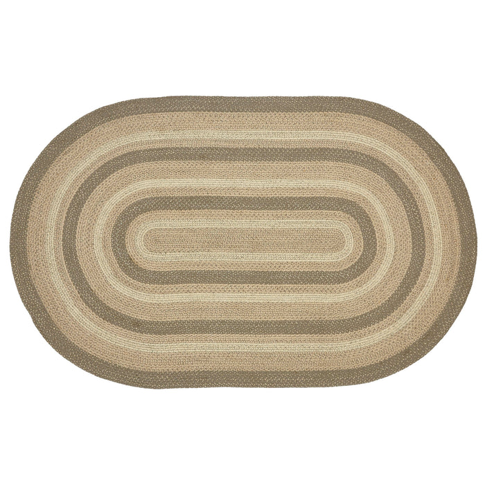 Cobblestone Jute Rug Oval w/ Pad 60x96