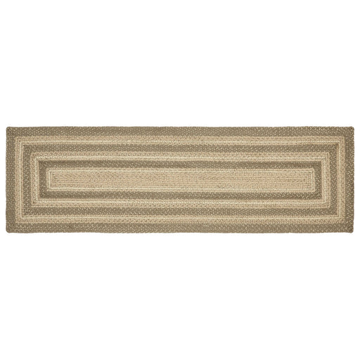 Cobblestone Jute Rug/Runner Rect w/ Pad 22x72