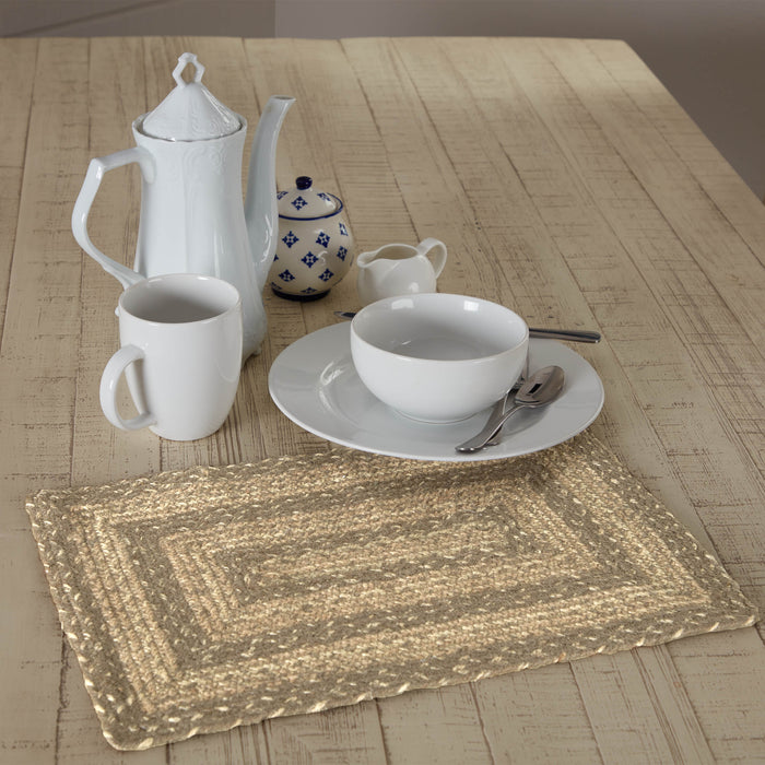 Cobblestone Jute Rect Placemat 12x18