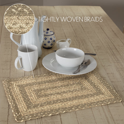 Cobblestone Jute Rect Placemat 12x18